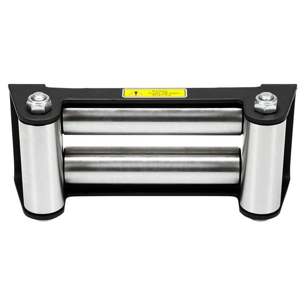 WINCHMAX Roller Fairlead, Large, Military Grade, Matt Black. Stainless Steel Rollers.