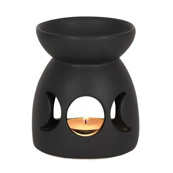 Serano Black Triple Moon Cut Out Oil Burner