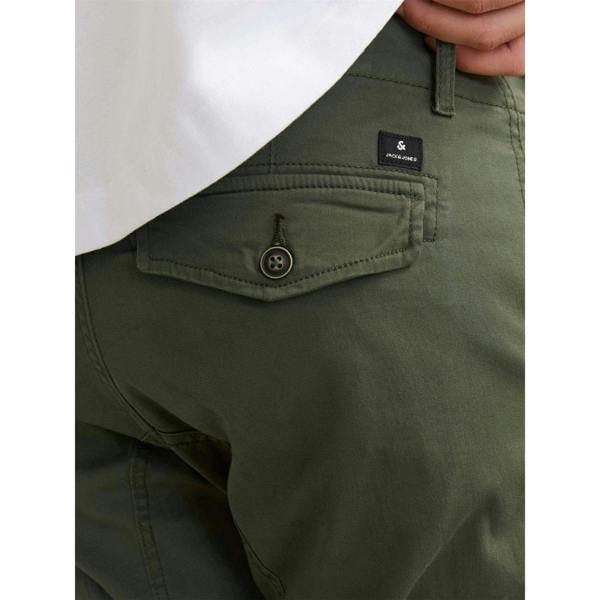 Jack And Jones Mens Flake Slim Cargo Trousers - Olive Night - 