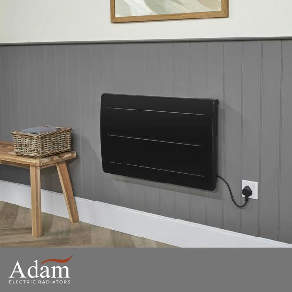 Adam Onyx 1500W Ceramic Core Electric Radiator in Anthracite