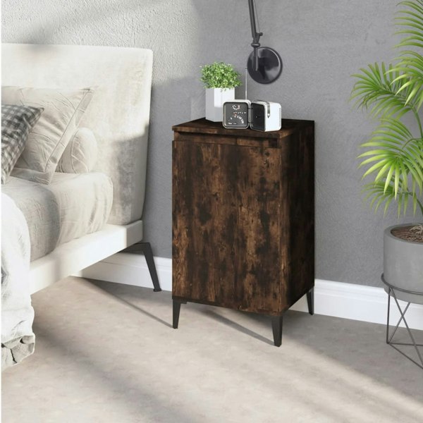 Berkfield Bedside Cabinet Smoked Oak 40x35x70 cm Engineered Wood