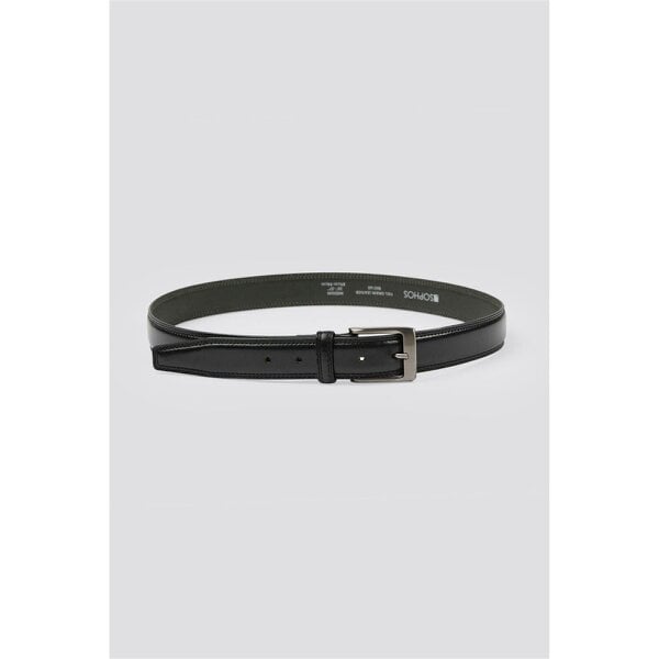 Limehaus Burghley Black Leather Belt