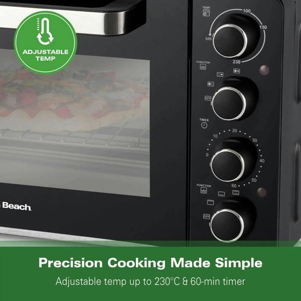 Hamilton Beach 28L Mini Oven with Double Hotplate - Hamilton Beach UK