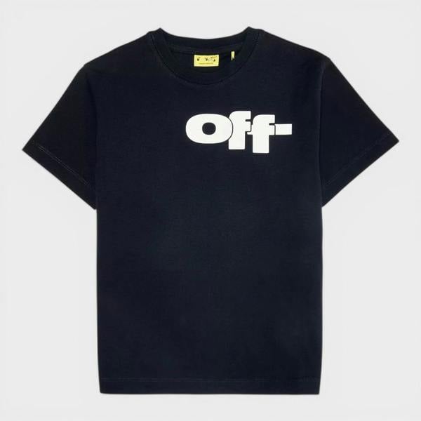 Off-White Kids 3D Logo Basic Fit Tee Black White