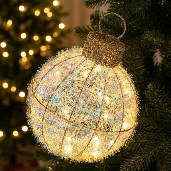 Garden Greatness Iridescent Light-Up Bauble Ornament