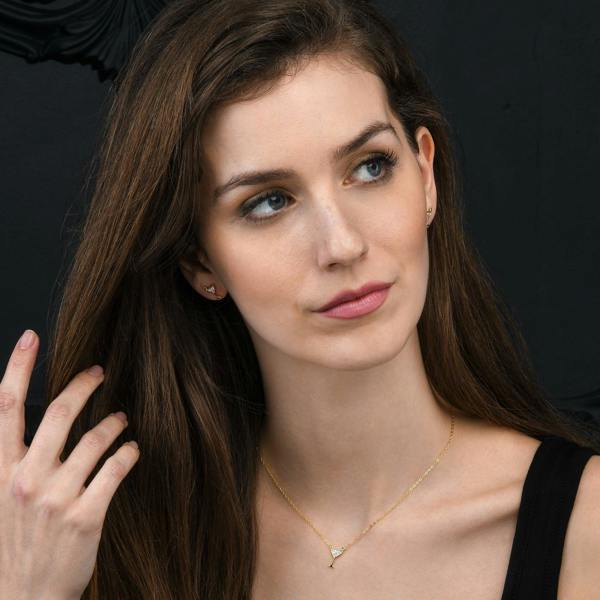 namana Gold Plated Cocktail Glass Stud Earrings for Women