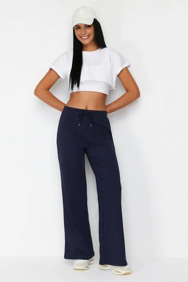 WOVCOR Cotton Wide Leg Thin Knit Jogger
