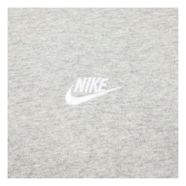 Nike Mens Club Regular Hoodie - Heather Grey/White - 