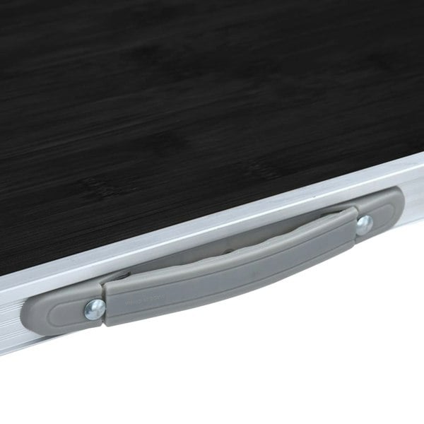 Berkfield Foldable Camping Table Grey Aluminium 120x60 cm