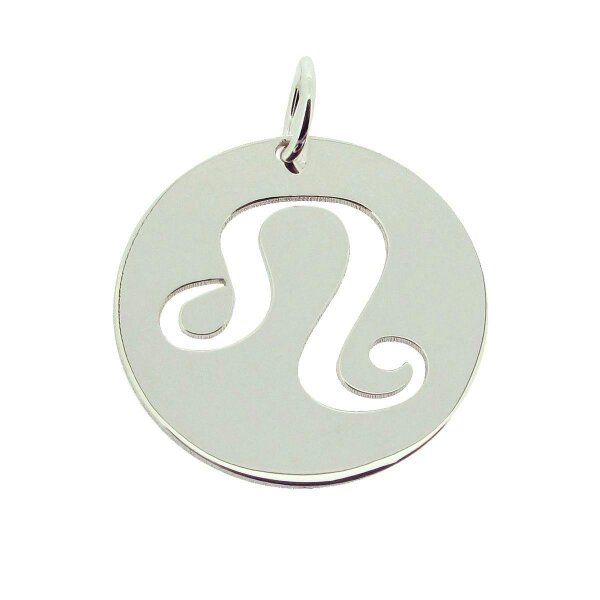 Christopher James of London Sterling Silver 24mm Round Zodiac Pendant With Optional Chain