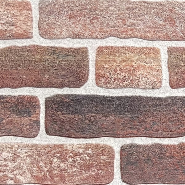 Wallsupply Ultracoustic Loft Brick Felt, Wall Cladding 3D Interlocking Tiles, 6pcs 1m² Terracotta Red Brown