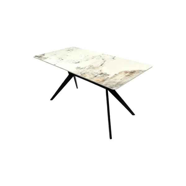 San Diego Marble Top Dining Table with Charlotte Velvet Chairs - Madefor.Living