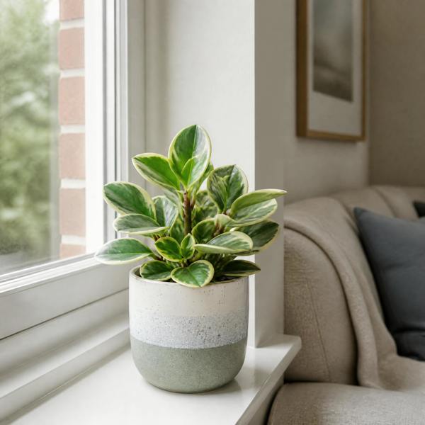 Peperomia Obtusifolia Variegated Radiator Plant 12cm Pot Plants By Post