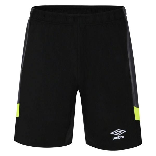 Umbro Childrens/Kids Logo Goalkeeper Shorts - Black/Safety Yellow - 