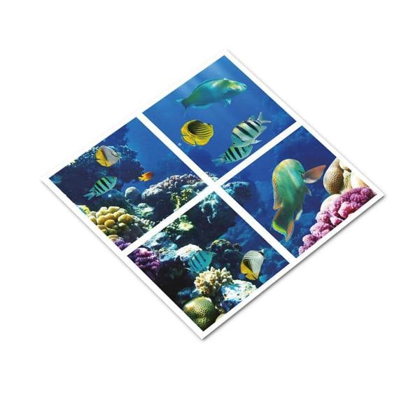 ENER-J Set of 4 40W 2D Ocean Marine Ceiling Light Set of 4 SKY Panel 60x60cms LED Light Cool Ultra Thin Panel, 6500K