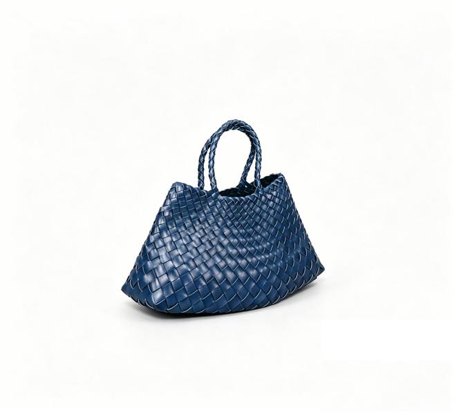 RIMINI Hand Woven Tote 'Adelina' - Blue