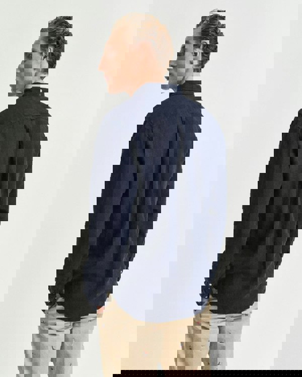 GANT Mens Regular Garment Dyed Linen Shirt - 433 Evening Blue