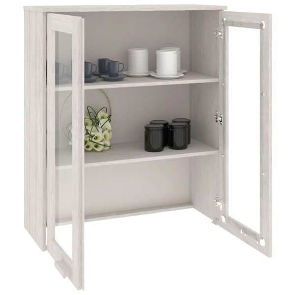 Berkfield Top for Highboard HAMAR White 85x35x100 cm Solid Wood Pine