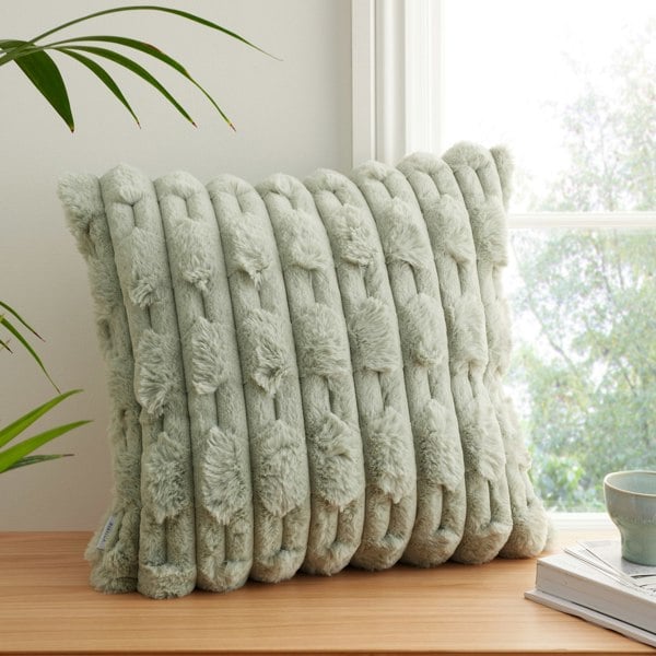 Bianca So Soft Carved Faux Fur Cushion