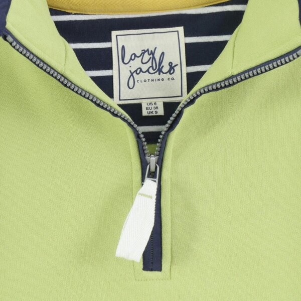 Lazy Jacks LJ3 - Ladies 1/4 Zip Sweatshirt - Lime