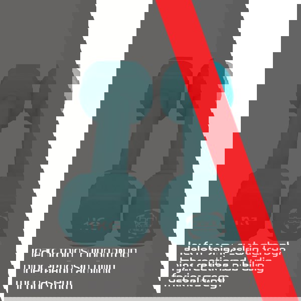 Body Revolution 2 x 1KG Neoprene dumbbells