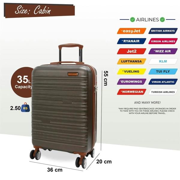 Snowball Expandable Hard Shell ABS Suitcase Set 8 Wheel Robust Travel Case Holiday Luggage