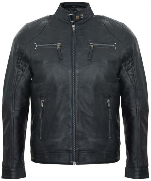 Infinity Leather Mens Moto Leather Biker Jacket-Taiwan
