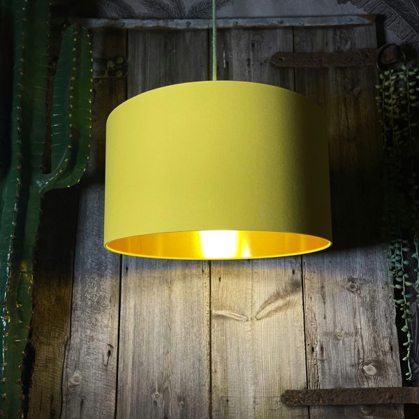 Love Frankie banana cotton lampshade gold lining