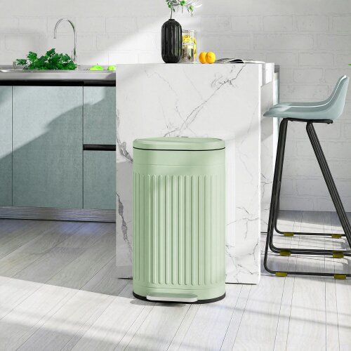 HOMCOM 20L Pedal Bin, Metal Kitchen Bin with Soft-close Lid