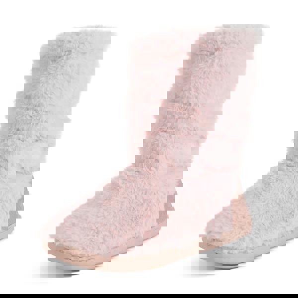 VIVA Polar Womens Fluffy Slipper Boots Memory Foam Anti-Slip Rubber Sole