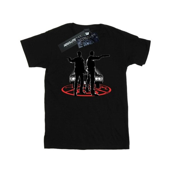 Supernatural Mens Sam And Dean Silhouette T-Shirt - Black