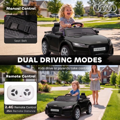 AIYAPLAY 12V Audi TT RS Licensed Electric Car with Remote Control