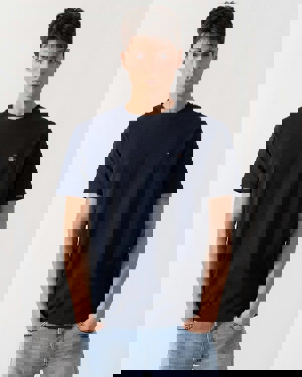 GANT GANT Mens Texture Short Sleeve T-Shirt