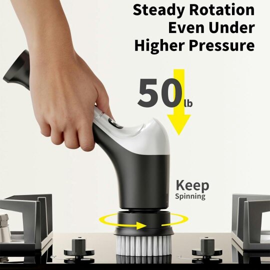Havendro Electric Spin Scrubber Cordless Power Scrubber with 6 Replaceable Brush Heads