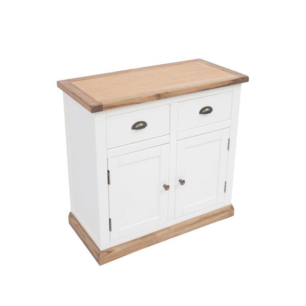 Cabinet Bits Tropea Off White 2 Drawer 2 Door Sideboard Brass Cup Handle
