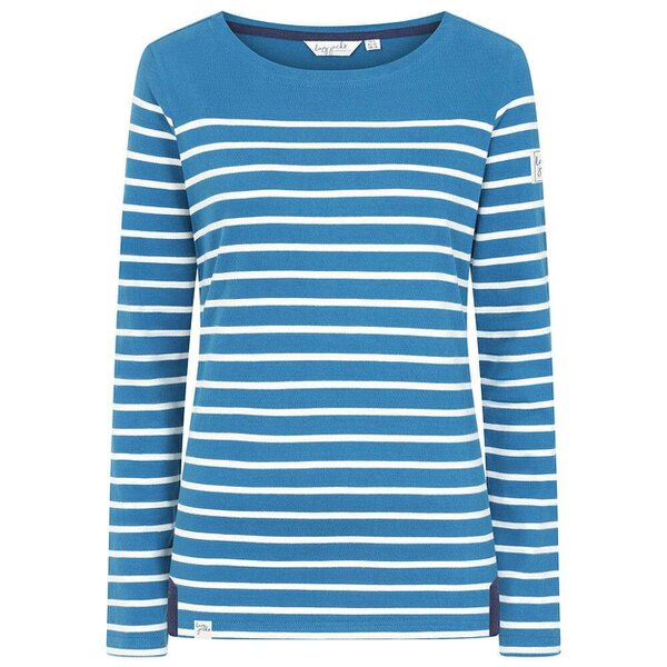 Lazy Jacks LJ97 - Long Sleeve Striped Breton Top - Teal - Blue