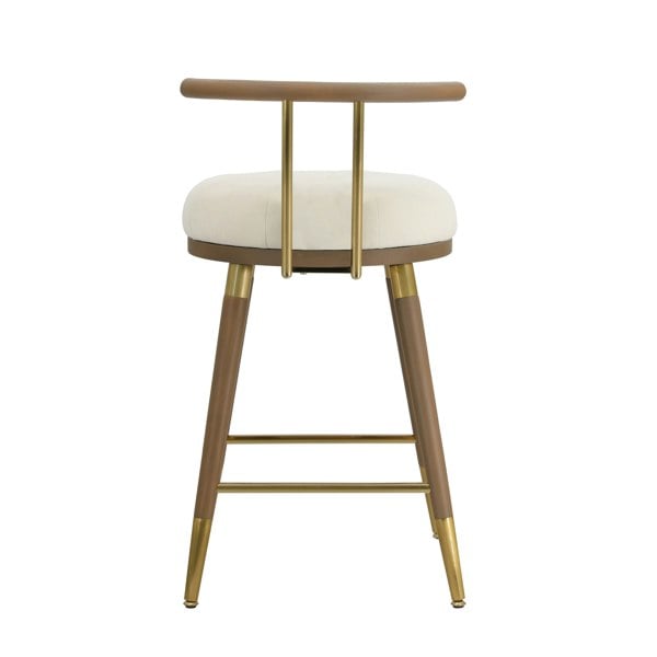 Furniture Edit Juniper Cream Velvet Counter Bar Stool