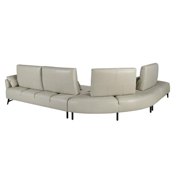 Angel Cerdá Corner sofa in sand leather 6213/6214