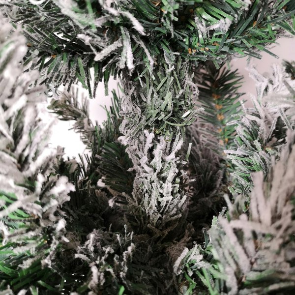 Samuel Alexander 6.5ft (2m) Premier Snow Flocked PVC Spruce Pine Slim Christmas Tree in Green