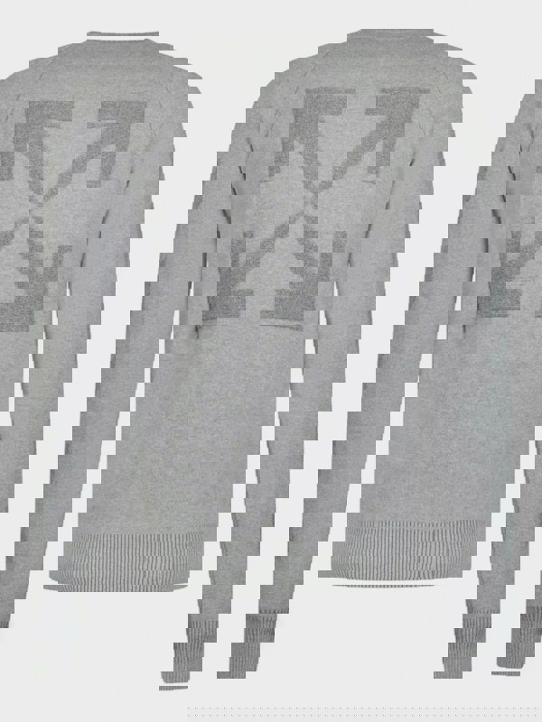 Off - White Diag Sweat It Knit Crewneck Grey - Supplied FashionOFF WHITE