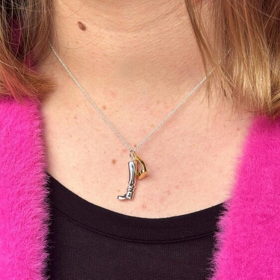 Reeves & Reeves Supersize Boot and Gold Plated Stirrup Necklace