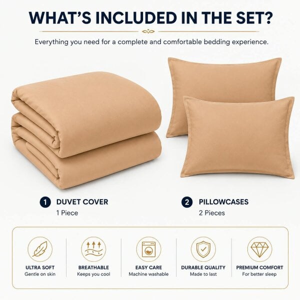 Night Zone Microfibre Duvet Cover Set – Ultra Soft Brushed Easy Care Bedding with Pillowcases
