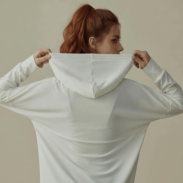 Anniou Hooded Zip Up Fitness Top  UPF 50+