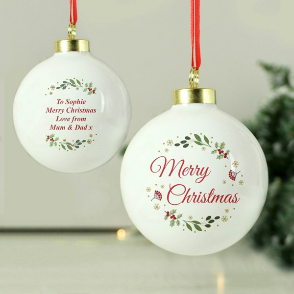 Personalised Memento Company Personalised Merry Christmas Bauble