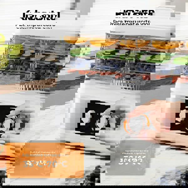 Spector 5 Tray Stainless Steel Food Dehydrator Jerky Fruit Vegetable Dryer White