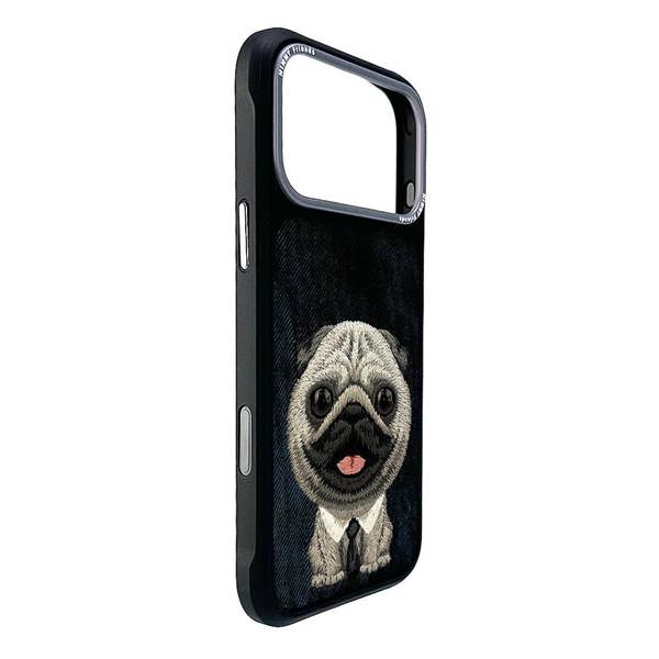 Nimmy Friends Nimmy Big Eye Cute Pet Pug Dog Case with MagSafe for iPhone 17 Pro Max 6.9" Black Grey - N-XDY-IP17-PRO-MAX-09-A