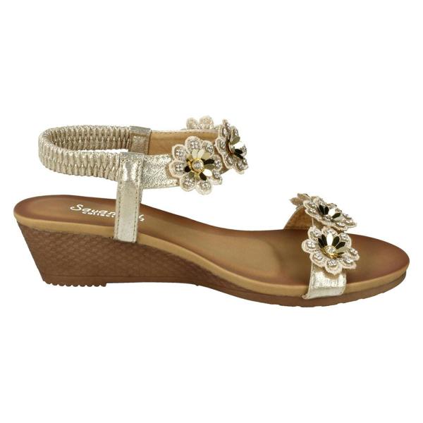 Savannah Ladies Savannah Mid Wedge Sandals