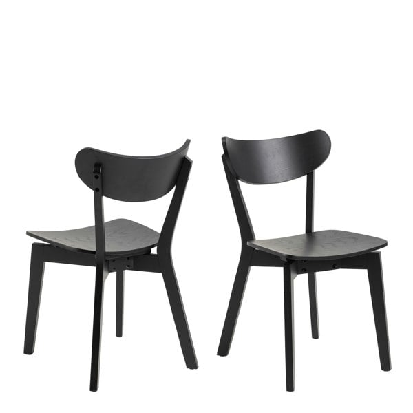 Furniture To Go Roxby Dining Chairs in Black Set of 2