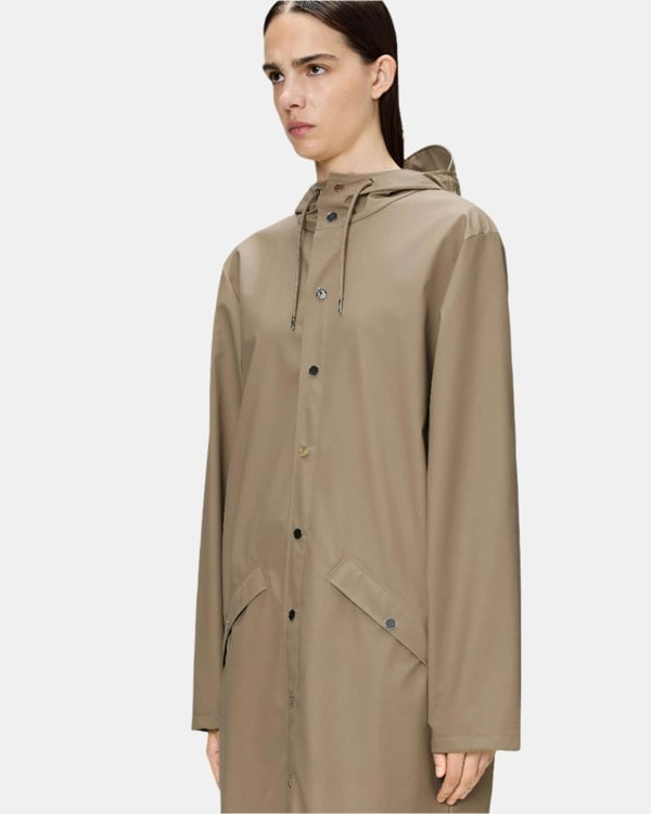 Rains Long Unisex Jacket - 133 Beige