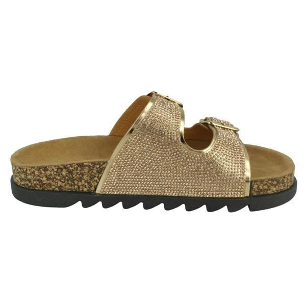 Spot On Ladies Spot On Wide Fit Slider Sandals F12009